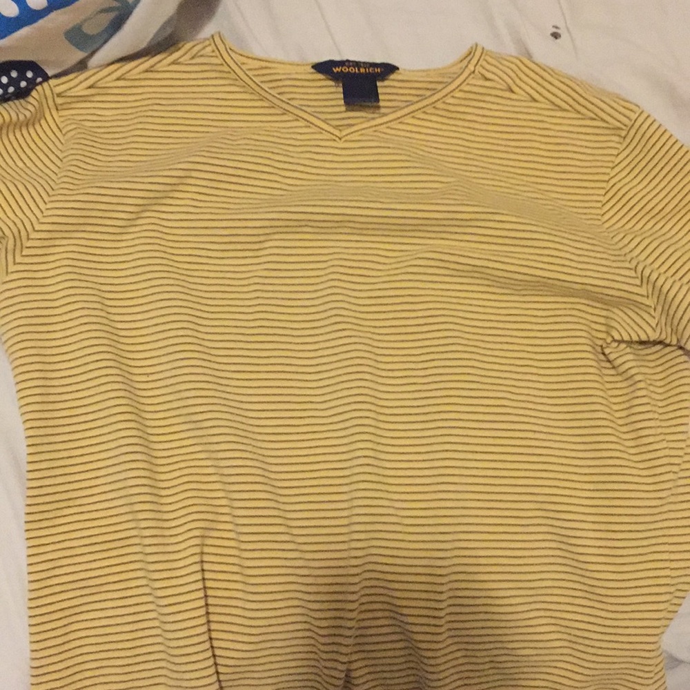 Yellow striped t shirt